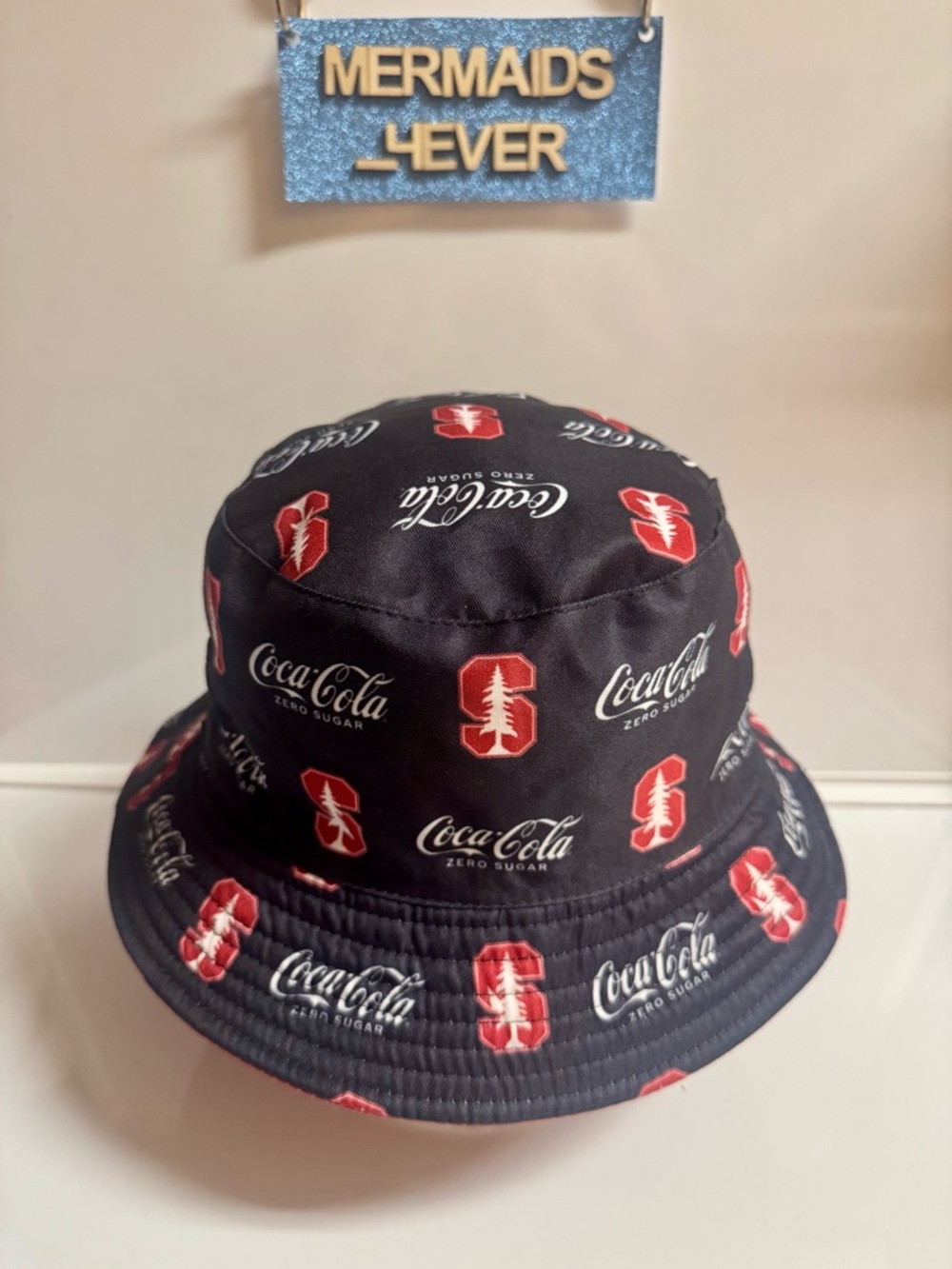 Stanford Reversible Bucket Hat Coca Cola Zero Cardinals Cardinal Red